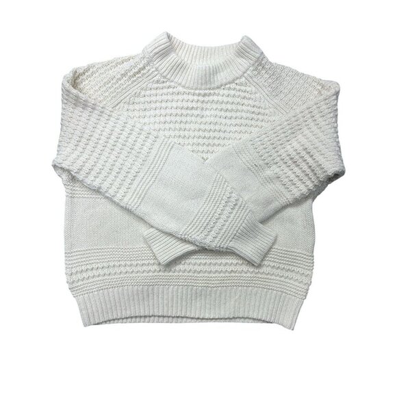 Universal Thread Ivory Cream Knit Mock Neck Sweater Women's Medium - Picture 2 of 4